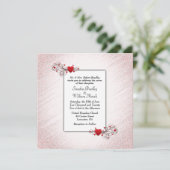 Valentijn Glitter Wedding Uitnodiging (Staand voorkant)