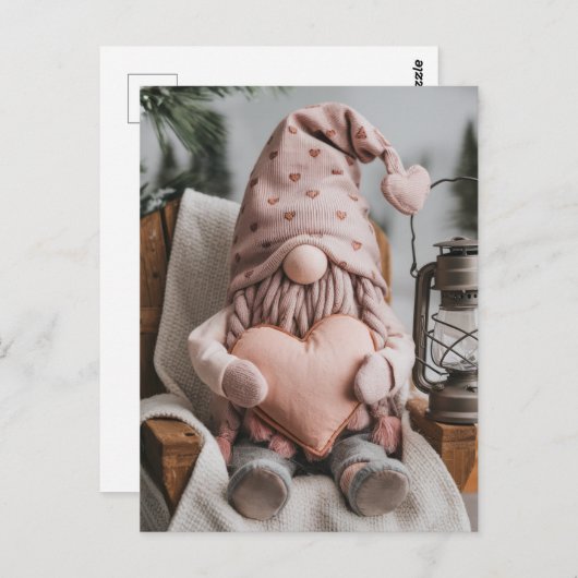 Valentijn Gnome Briefkaart (Voorkant / Achterkant)