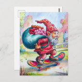 Valentijn Gnome Briefkaart (Voorkant / Achterkant)