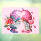 Valentijn Gnome Couple Window Cling Raamsticker (Vel 3)