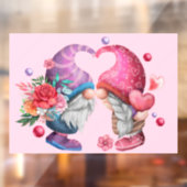 Valentijn Gnome Couple Window Cling Raamsticker (Vel 2)