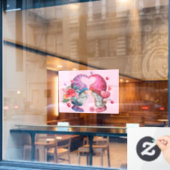 Valentijn Gnome Couple Window Cling Raamsticker (Cafe Raam)