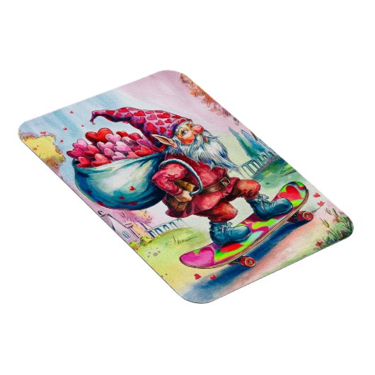 Valentijn Gnome Happy Valentijns Magneet (Rechterzijde)