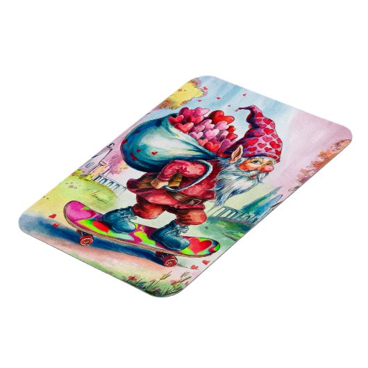 Valentijn Gnome Happy Valentijns Magneet (Linkerzijde)