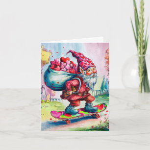 Valentijn Gnome Happy Valentijnse Verjaardag Kaart