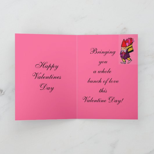 VALENTIJN GNOME-kaart Feestdagen Kaart (Binnen)