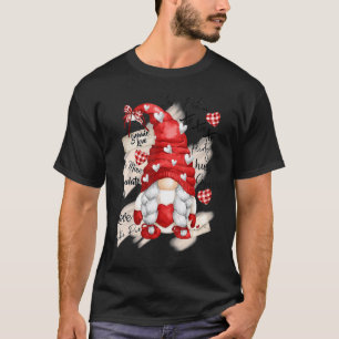 Valentijn Gnome Love Heart Happy Valentines Day Wo T-shirt