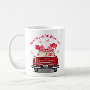 Valentijn Gnome Love Red Truck Pink Hearts Koffiemok