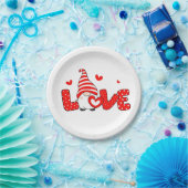 Valentijn gnome papieren bordje (Feest)