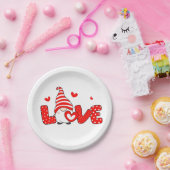 Valentijn gnome papieren bordje (Feest)