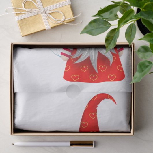 Valentijn Gnome-weefselpapier Tissuepapier (Geschenk)