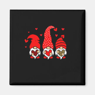 Valentijn Gnomes Holding Heart Leopard Happy Valen Magneet