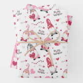 Valentijn Gnoome Heart Wrapping Paper Set van 3 (In situ)