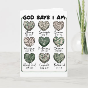 Valentijn God Zegt Ik Ben Hart Meisje Vrouw Kind C Kaart