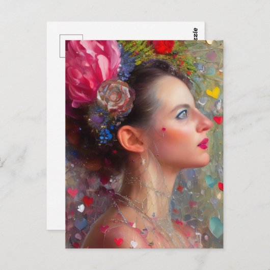 Valentijn Goddess Briefkaart (Voorkant / Achterkant)