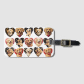 Valentijn Golden Retriever Dog Bagagelabel (Voorkant (horizontaal))