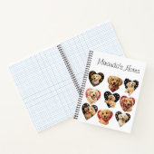 Valentijn Golden Retriever Dog gepersonaliseerd Notitieboek (Binnen)