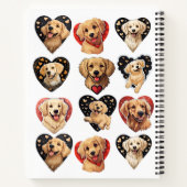 Valentijn Golden Retriever Dog gepersonaliseerd Notitieboek (Achterkant)