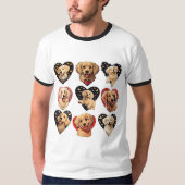 Valentijn Golden Retriever Dog mannen T-shirt (Voorkant)