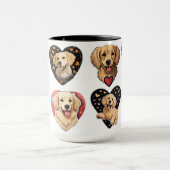 Valentijn Golden Retriever Dog Mok (Midden)