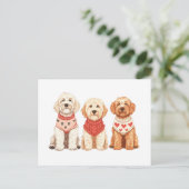 Valentijn Goldendoodle Dogs Briefkaart (Staand voorkant)