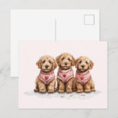 Valentijn Goldendoodle Dogs Briefkaart (Voorkant / Achterkant)