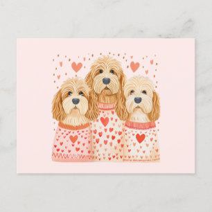 Valentijn Goldendoodle Dogs Briefkaart