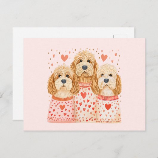 Valentijn Goldendoodle Dogs Briefkaart (Voorkant / Achterkant)