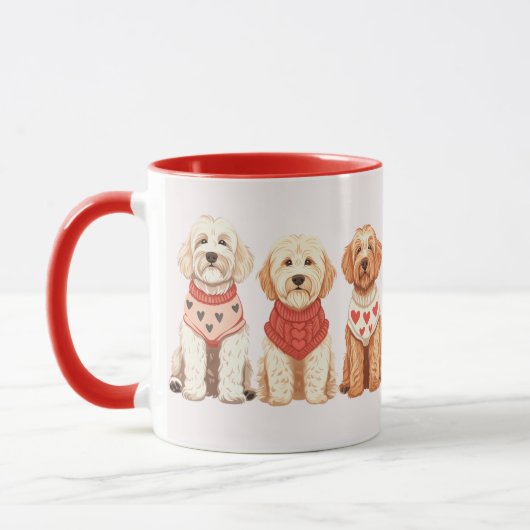 Valentijn Goldendoodle Dogs Mok (Links)