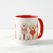 Valentijn Goldendoodle Dogs Mok (Voorkant rechts)
