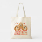 Valentijn Goldendoodle Dogs Tote Bag (Achterkant)