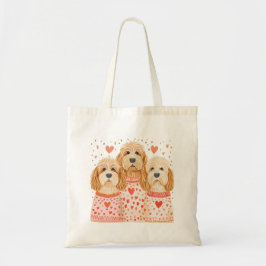 Valentijn Goldendoodle Dogs Tote Bag