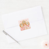 Valentijn Goldendoodle Dogs Vierkante Sticker (Envelop)