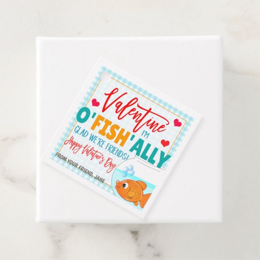 Valentijn Goldfish Gift Labels (In situ)
