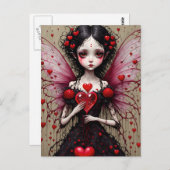 Valentijn Gothic Fairy Briefkaart (Voorkant / Achterkant)