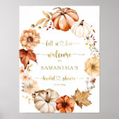 Valentijn Goud Roest Bruidsdouche Welkomstbord Poster (Voorkant)