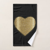 Valentijn Gouden Glitter Hart Badhanddoek Set Bad Handdoek (Handdoek)