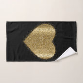 Valentijn Gouden Glitter Hart Badhanddoek Set Bad Handdoek (Handdoek)