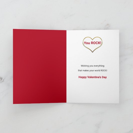 Valentijn Grandson Heart Guitar Music Feestdagen Kaart (Binnen)