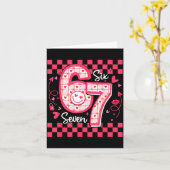 Valentijn grappig 67 zes zeven meme 6 7 vrouwen me kaart (Gele Bloem)