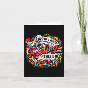 Valentijn grappig skelet donkere romantiek humor v kaart