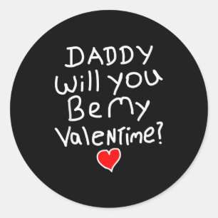 Valentijn grappige vader ronde sticker