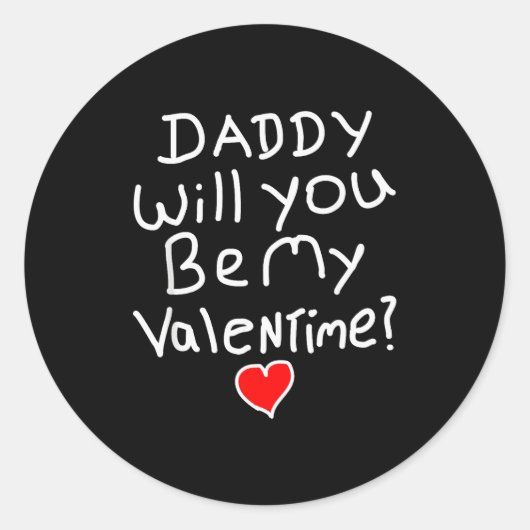 Valentijn grappige vader  ronde sticker (Voorkant)