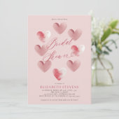 Valentijn grillig hart stoffig roze Vrijgezellenfe Kaart (Staand voorkant)