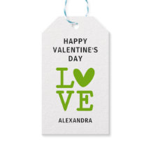 Valentijn groen & wit liefdeshart aangepast cadeau