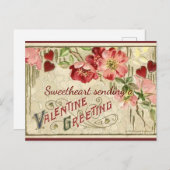 Valentijn Groet Feestdagenkaart (Voorkant / Achterkant)