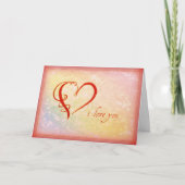 Valentijn groet- Ik hou van je hart Feestdagen Kaart (Voorkant)