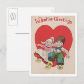  Valentijn Groetings Nederlandse kinderen Feestdagenkaart (Voorkant / Achterkant)