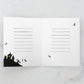 Valentijn Halloween Ghosting Gevouwen Wenskaart Kaart (Binnen)