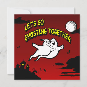 Valentijn Halloween Ghosting Sla de datum Kaart